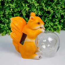 Garden Decor Squirrel Art LED Solar Lights