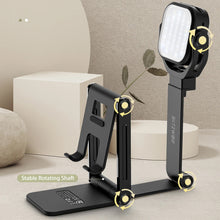 2-In-1 Foldable Desktop Phone Holder with Fill Light