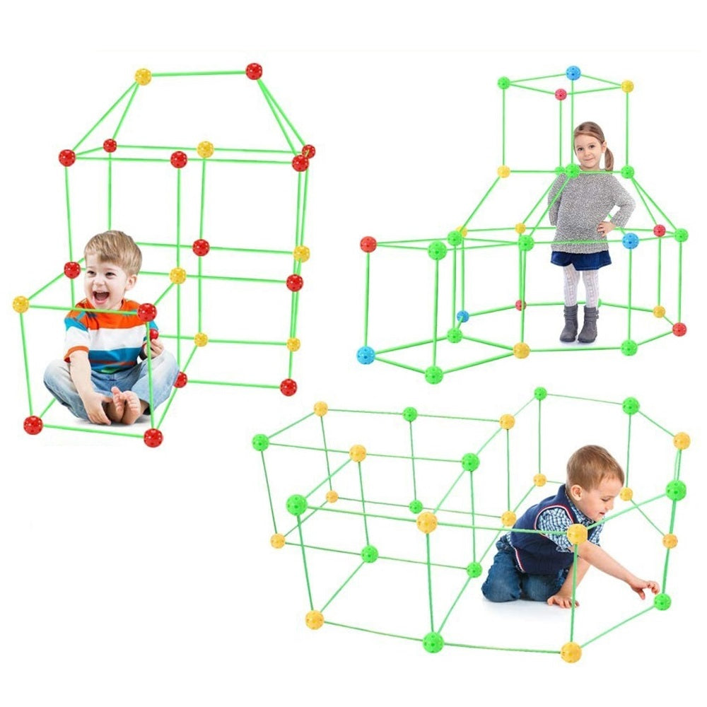 DIY 3D Kids Construction Fort Building Kit