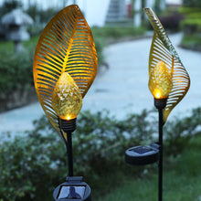 Outdoor Art Metal Leaf Design Solar Light