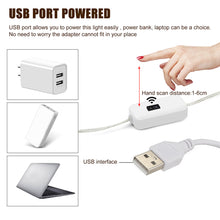 Hand Sweep Motion Sensor USB Rechargeable LED Light Strip for Bedroom, Kitchen, and Wardrobe