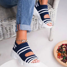 Breathable Open Toe Knitted Trainers