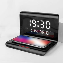 2-in-1 Wireless Charger Docking Station and Digital Alarm Clock