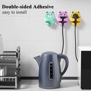 8pcs Wall Mounted Adhesive Plug Hooks