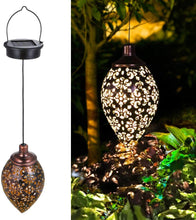 Hanging Solar Lantern Garden Metal Lamp