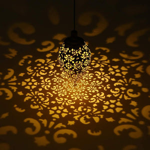 Hanging Solar Lantern Garden Metal Lamp