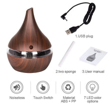 300ml Wood Grain USB Electric Aroma air diffuser - Groupy Buy