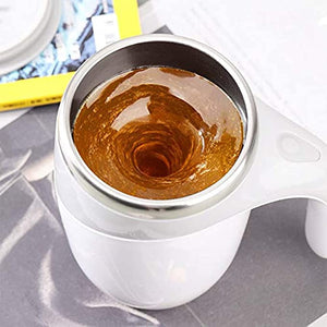 Electric Stainless Steel Magnetic Self Stirring Coffee Mug