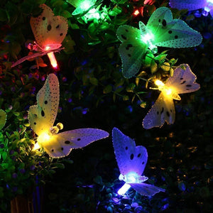 Solar Powered Butterfly Fiber Optic Fairy String Light