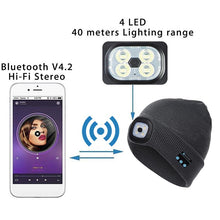 Bluetooth Music Knitted Hat with LED Lamp Cap