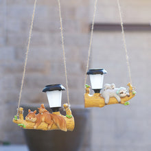 Hanging Waterproof Squirrel Sloth Figurines Sculptures Solar Lights