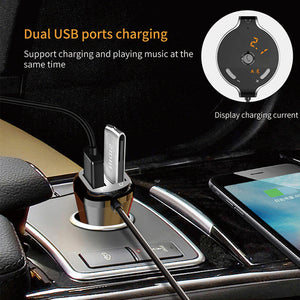 Wireless FM Transmitter with Dual Car Charger