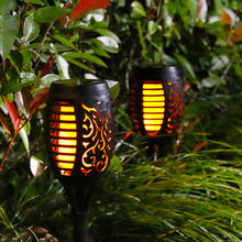 LED Solar Flame Torch Light