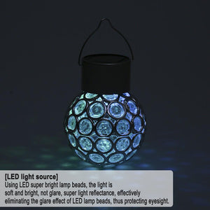 2pcs Solar Powered Hanging Ball Light