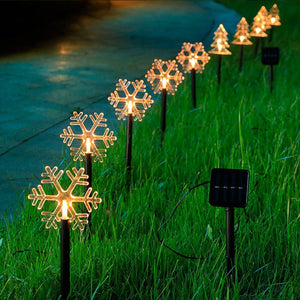Pack of 5 Solar Powered Outdoor Decorative Stake Lights