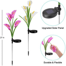 Solar Powered Calla Lily Flower Lights