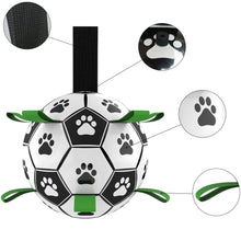 Interactive Training Dog Football Toy with Grab Tabs