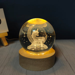 6cm 3D Crystal Ball LED Light