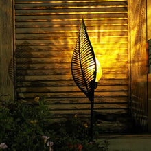 Outdoor Art Metal Leaf Design Solar Light