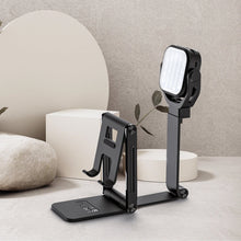 2-In-1 Foldable Desktop Phone Holder with Fill Light
