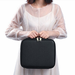 Travel Beauty Box Make Up Organizer with Adjustable Compartment