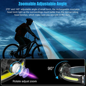 270° Illumination Wide Beam Headlamp Flashlight