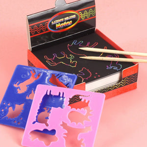 100pcs Rainbow Scratch Mini Notes Paper Pad Cards