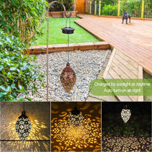 Hanging Solar Lantern Garden Metal Lamp