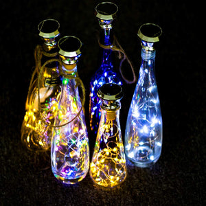 5pcs Xmas Solar Diamond Cork Light