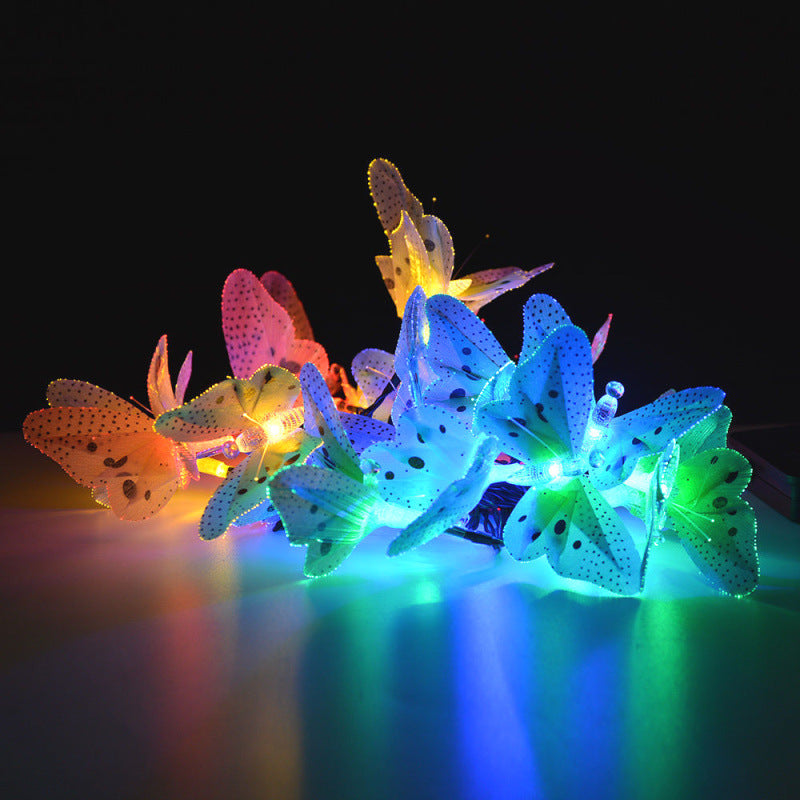 Solar Powered Butterfly Fiber Optic Fairy String Light