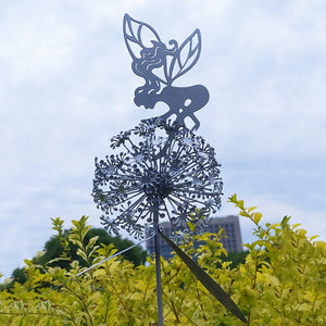 Garden Fairy Dancing On A Dandelion Sculpture