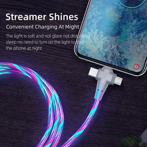 3 in 1 Glow Flowing Charging Cable