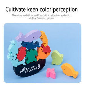 Wooden Animals Balance Stacking Toys