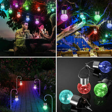 Hanging Solar Cracked Glass LED Ball Light