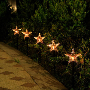 Pack of 5 Solar Powered Outdoor Decorative Stake Lights