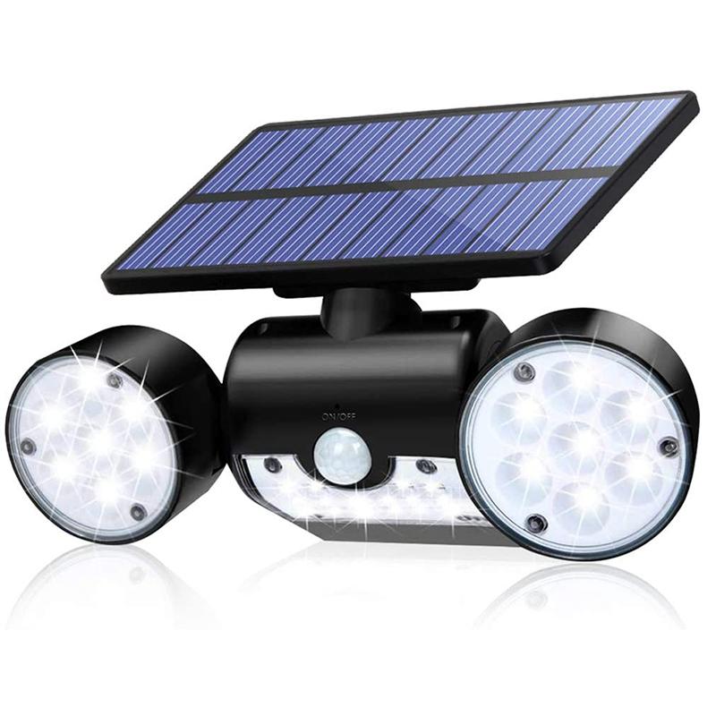 30 LED 360° Rotatable Dual Head Solar Sensor Landscape Garden Security Lights