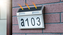 Solar Power Illuminated House Number Light