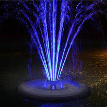 Solar Fountain with Colorful Lighting
