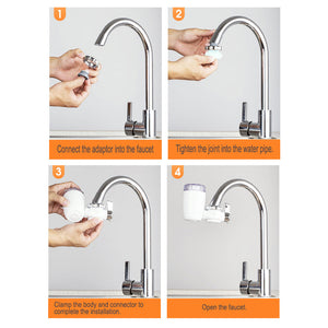 Single Outlet Multiple Step Filtration Process Tap Water Faucet Filter Water Purifier
