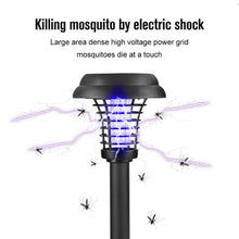 Solar Powered Outdoor LED Mosquito and Bug Zapper Insect Pest Killer Lamp