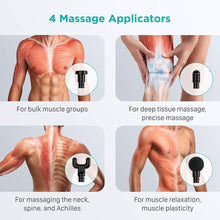 Rechargeable Electric Deep Muscle Tissue Massage Gun with 4 Massage Heads