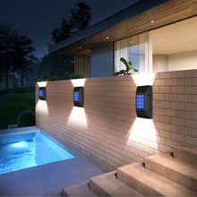 2pcs LED Outdoor Solar Powered Lamps Wall Lamps