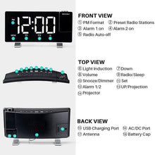 Projector FM Radio LED Display Alarm Clock