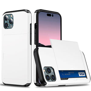 Slide Flip Phone Protective Case with  Credit Card Holders