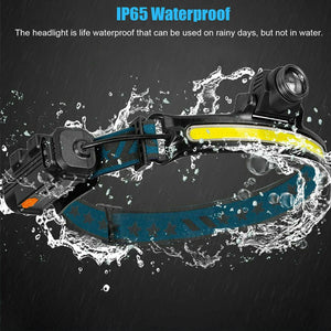 270° Illumination Wide Beam Headlamp Flashlight