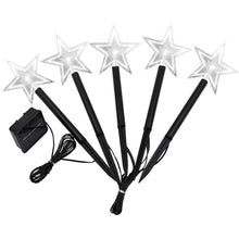 Pack of 5 Solar Powered Outdoor Decorative Stake Lights