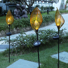 Outdoor Art Metal Leaf Design Solar Light