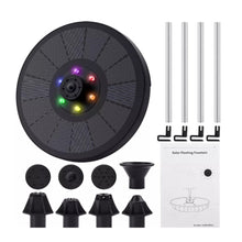 Solar Fountain with Colorful Lighting