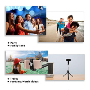 3 in1 Foldable Wireless Bluetooth Mini Tripod Selfie Stick with Remote Control