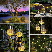 Hanging Solar Cracked Glass LED Ball Light